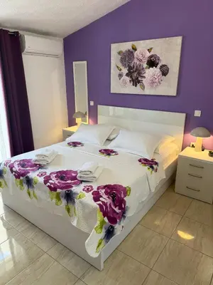 Krevet ili kreveti u jedinici u objektu Apartment Sea Life with balcony and sea view