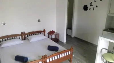 Krevet ili kreveti u jedinici u objektu Comfortable Studio in Sumartin with Sea View - 22 m²