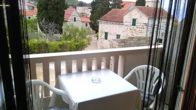 Balkon ili terasa u objektu Comfortable Studio in Sumartin with Sea View - 22 m²