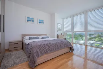 Krevet ili kreveti u jedinici u objektu AP 4+2 in one of the most luxury building in Omis