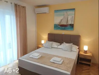 Krevet ili kreveti u jedinici u objektu Apartman Dalibor, Stanići - Omiš
