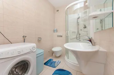 Kupaonica u objektu Modern new flat next to river Cetina