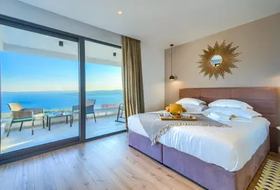 Krevet ili kreveti u jedinici u objektu Villa Bellevue Bast