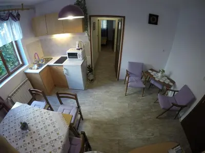 Kuhinja ili čajna kuhinja u objektu Antique apartment with balcony