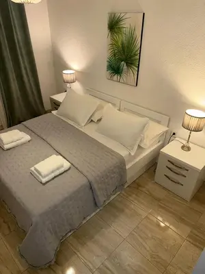 Krevet ili kreveti u jedinici u objektu Apartment Sea Life with terrace and barbecue
