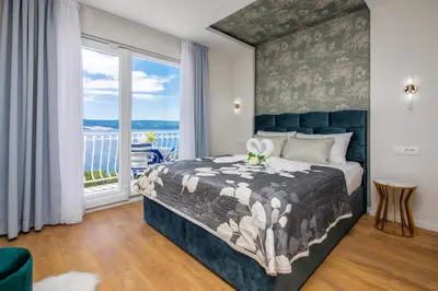 Krevet ili kreveti u jedinici u objektu Skalinada Sea View