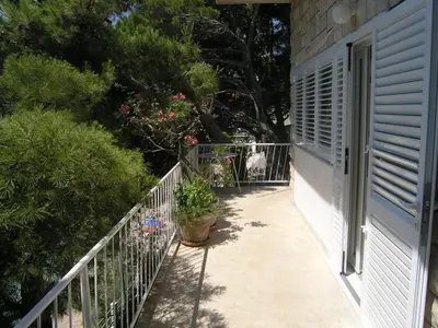 Balkon ili terasa u objektu Beachfront Apartment Pisak (196-1)