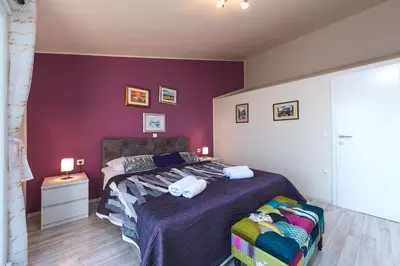 Krevet ili kreveti u jedinici u objektu Abuela's Beach House
