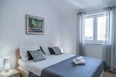 Krevet ili kreveti u jedinici u objektu Apartments by the sea Podstrana, Split - 14993