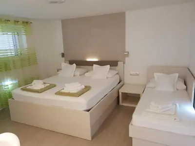 Krevet ili kreveti u jedinici u objektu App 2+2 Nizic