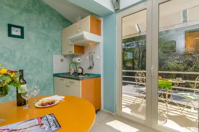 Kuhinja ili čajna kuhinja u objektu Apartments Villa Jelka sea view