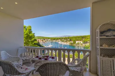 Balkon ili terasa u objektu Apartments Villa Jelka sea view