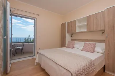 Krevet ili kreveti u jedinici u objektu Apartmani Stella Maris