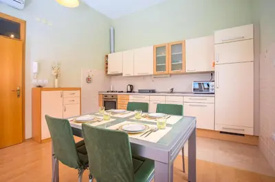 Kuhinja ili čajna kuhinja u objektu Apartmani Ribnjak Seka
