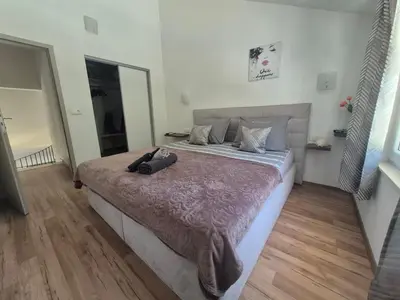Krevet ili kreveti u jedinici u objektu Luxury apartment Duće with private pool