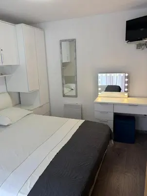 Krevet ili kreveti u jedinici u objektu Baška Voda Apartman Nino