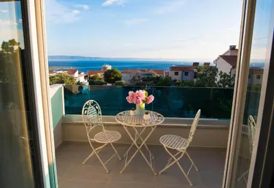 Balkon ili terasa u objektu Sea view luxury studio apartment