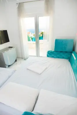 Krevet ili kreveti u jedinici u objektu Sea view luxury studio apartment
