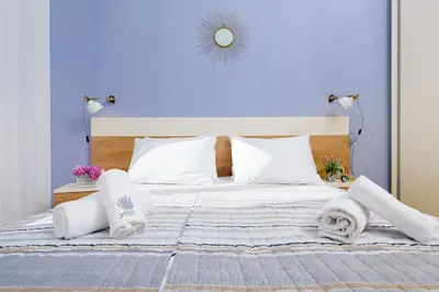 Krevet ili kreveti u jedinici u objektu Lavica Seaside Apartments, Podstrana