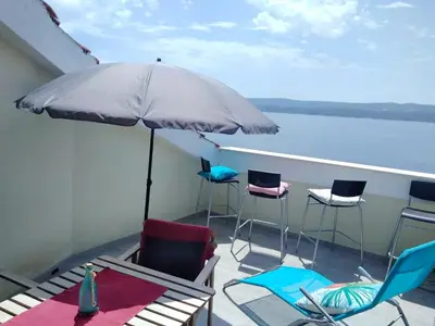 Balkon ili terasa u objektu Nemira beach apartments