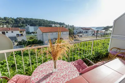 Balkon ili terasa u objektu Apartmani LuNa
