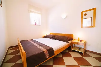 Krevet ili kreveti u jedinici u objektu Apartment in Duce with sea view, balcony, air conditioning, Wi-Fi (4167-4)