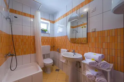 Kupaonica u objektu Apartment in Bol with sea view, terrace, air conditioning, Wi-Fi (155-1)