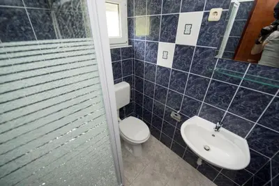 Kupaonica u objektu Studio Apartment in Duce with Sea View, Balcony, Air Conditioning, Wi-Fi (132-4)