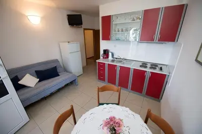 Kuhinja ili čajna kuhinja u objektu Apartment in Duce with sea view, terrace, air conditioning, Wi-Fi (132-10)