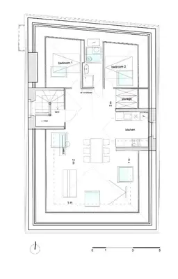 Tlocrt objekta Hvar attic modern design - town center with a great view