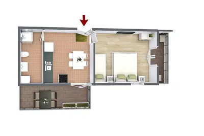 Tlocrt objekta Apartments with parking space Pisak, Omis - 16239