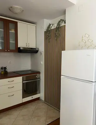 Kuhinja ili čajna kuhinja u objektu Villa Hosta Apartments