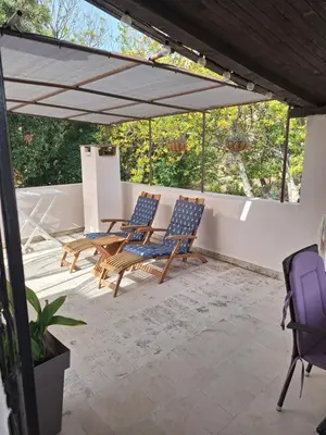 Balkon ili terasa u objektu Two-bedroom apartment with sea view,big terrase and garden