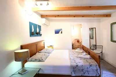 Krevet ili kreveti u jedinici u objektu Luka's House - ZF Hvar