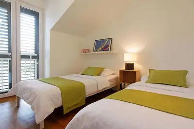 Krevet ili kreveti u jedinici u objektu Superb penthouse Luna