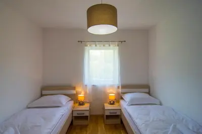 Krevet ili kreveti u jedinici u objektu Villa Nikola - big terrace apartments