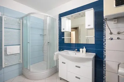 Kupaonica u objektu VILLA MILLA with private pool, jacuzzi, sauna, gym, max. 8 person