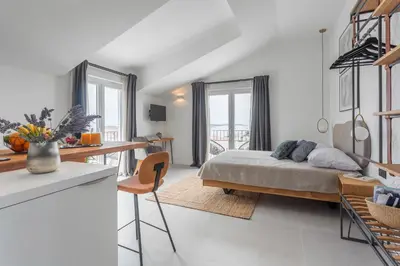 Krevet ili kreveti u jedinici u objektu Hvar Top View Apartments