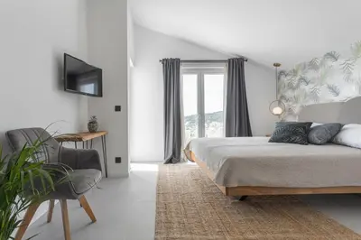 Krevet ili kreveti u jedinici u objektu Hvar Top View Apartments
