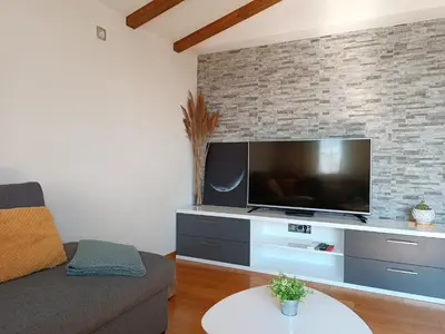 TV i/ili zabavni centar u objektu Apartmani Mira Brela