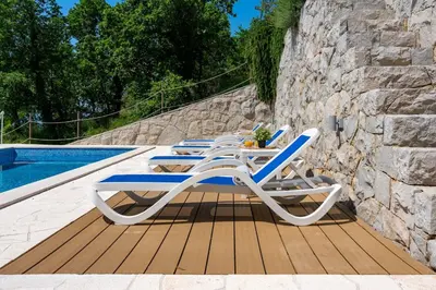 Bazen u objektu Villa Maruncela with sea and island views, 5 bedrooms, private pool, gym ili u blizini