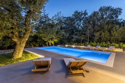 Bazen u objektu Villa VENTURA with private 45 sqm swimming pool, 4 bedrooms, gym, game room ili u blizini