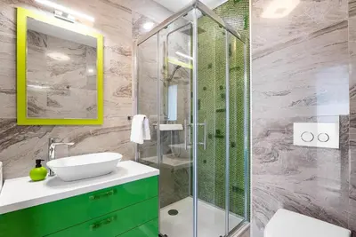 Kupaonica u objektu Villa S&A with heated private pool, 3 bedrooms, 3 bathrooms, playground