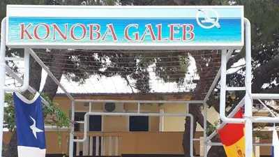 Certifikat, nagrada, logo ili neki drugi dokument izložen u objektu Apartments & Restaurant Galeb