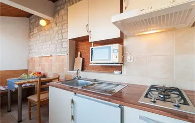Kuhinja ili čajna kuhinja u objektu 1 Bedroom Lovely Apartment In Splitska
