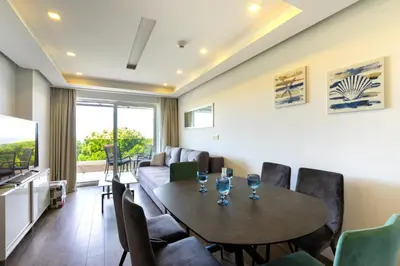 Tlocrt objekta Modern apartment in Makarska with sea view