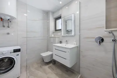 Kupaonica u objektu Delux Apartments Sunset Beach