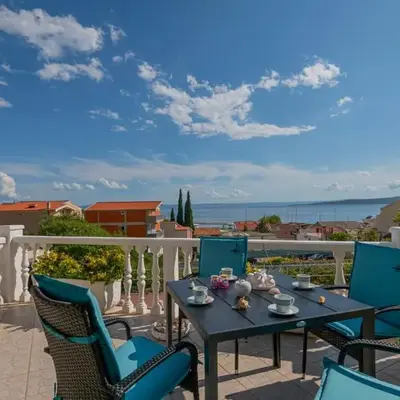 Sea View Apartment Lucija with Balcony & Garage Parking