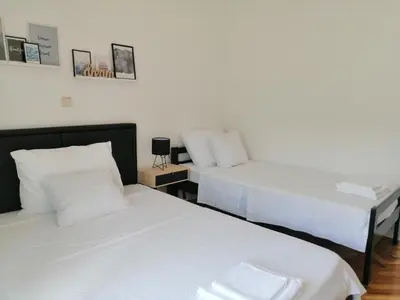 Krevet ili kreveti u jedinici u objektu Apartment near the sea-self check-in