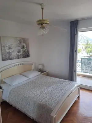 Krevet ili kreveti u jedinici u objektu City, sea and river view, Omis